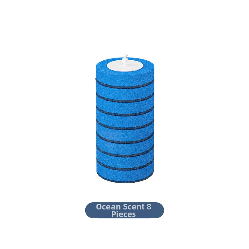 Jednorazová kefka na toaletu s vymeniteľnou hlavou, nástenný set, Moss flower, plast, hmotnosť 481 g