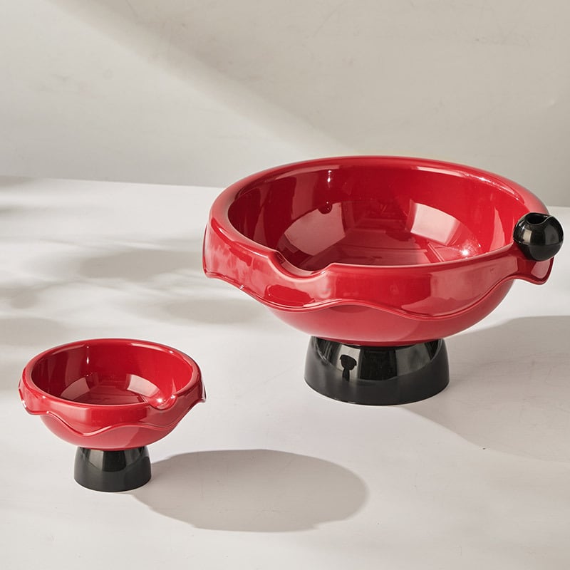 Δίσκος φρούτων για οικιακή χρήση με διπλό σύστημα αποστράγγισης, πλαστικός δίσκος για αποξηραμένα φρούτα και σπόρους (PET+PP; Υψηλής ποιότητας; Νέου κινεζικού στυλ; Μονόχρωμο σχέδιο)