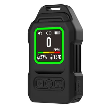 Detector de gaze portabil 4 în 1: CO, CO2, temperatură și umiditate, afișaj TFT, atașare magnetică – măsură 0-1000 ppm, precizie 1 ppm, baterie încorporată de 2000 mAh