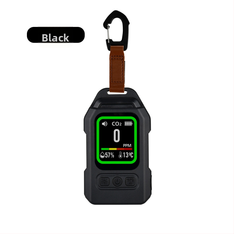 Detector de gaze portabil 4 în 1: CO, CO2, temperatură și umiditate, afișaj TFT, atașare magnetică – măsură 0-1000 ppm, precizie 1 ppm, baterie încorporată de 2000 mAh