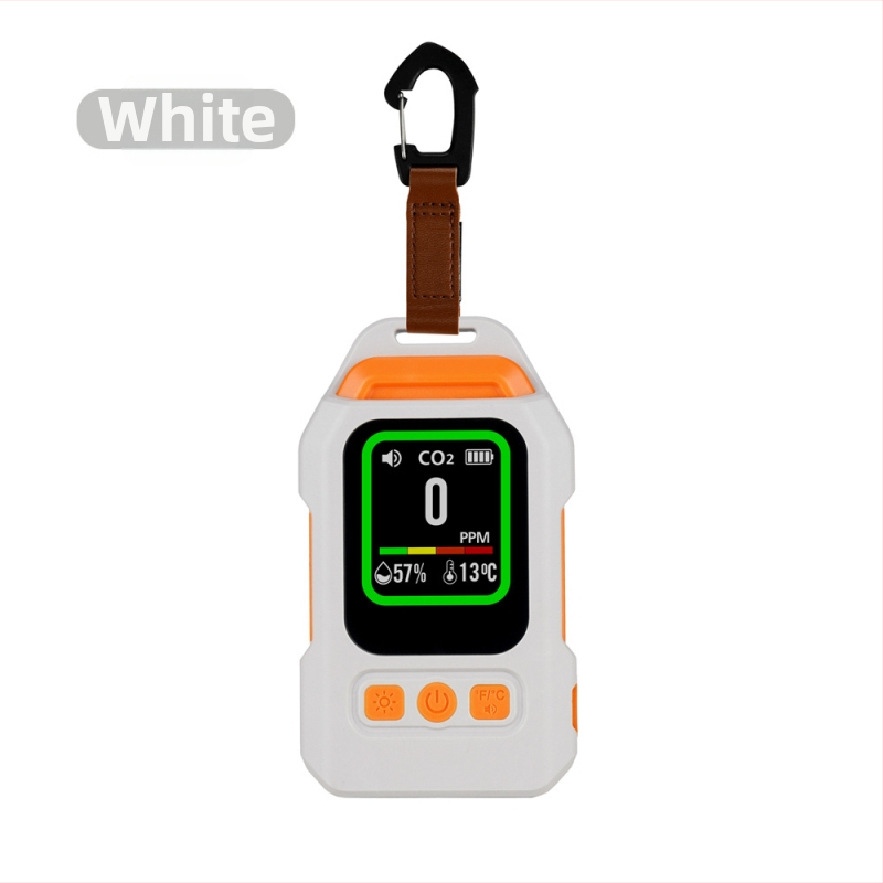 Detector de gaze portabil 4 în 1: CO, CO2, temperatură și umiditate, afișaj TFT, atașare magnetică – măsură 0-1000 ppm, precizie 1 ppm, baterie încorporată de 2000 mAh