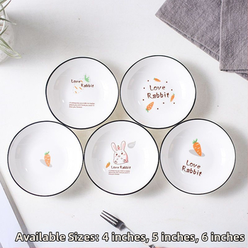 Keramická malá platnička s karikatúrnym motívom, nordický štýl, tlač loga možná