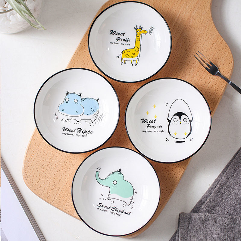 Kerámia mini tál rajzfilm motívummal, skandináv stílus, logónyomtatás lehetséges