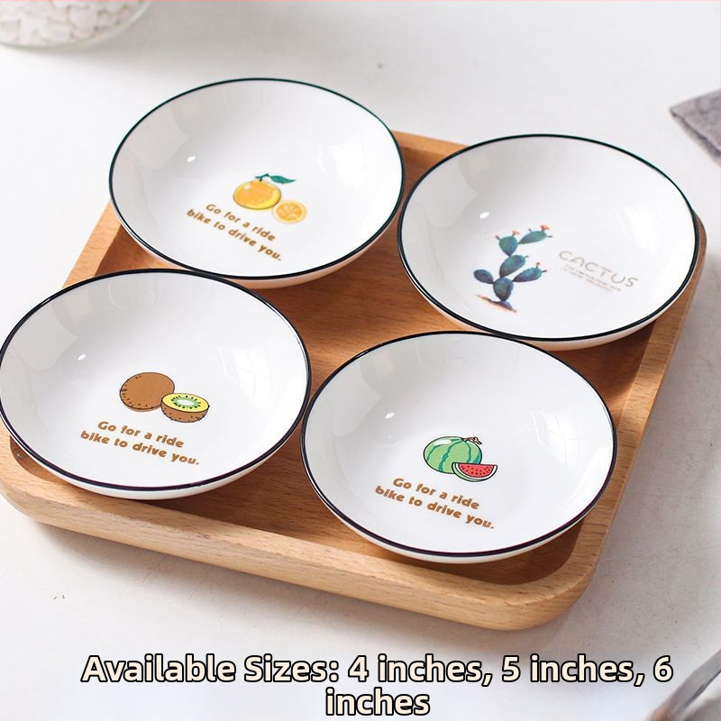 Keramická malá platnička s karikatúrnym motívom, nordický štýl, tlač loga možná