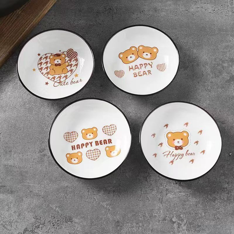 Kerámia mini tál rajzfilm motívummal, skandináv stílus, logónyomtatás lehetséges