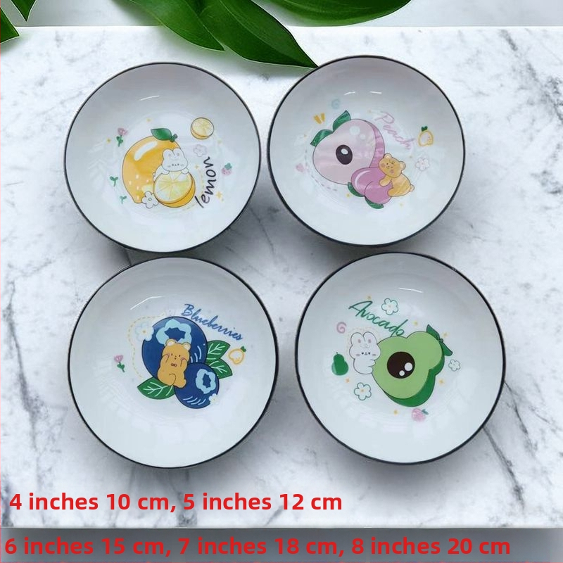 Keramická malá platnička s karikatúrnym motívom, nordický štýl, tlač loga možná