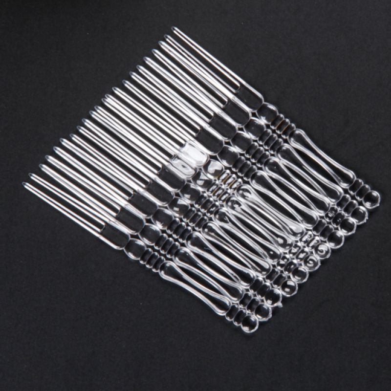 Set de furculițe de fructe de unică folosință, din plastic alimentar, stil nou chinezesc, finisaj oglindă, ambalare individuală