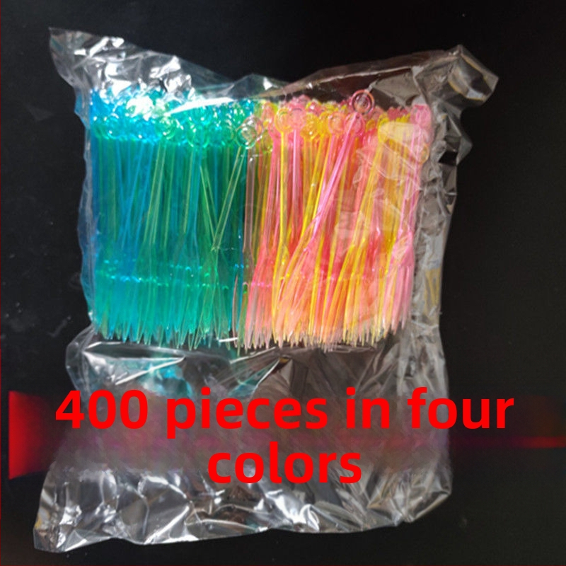 Set de furculițe de fructe de unică folosință, din plastic alimentar, stil nou chinezesc, finisaj oglindă, ambalare individuală