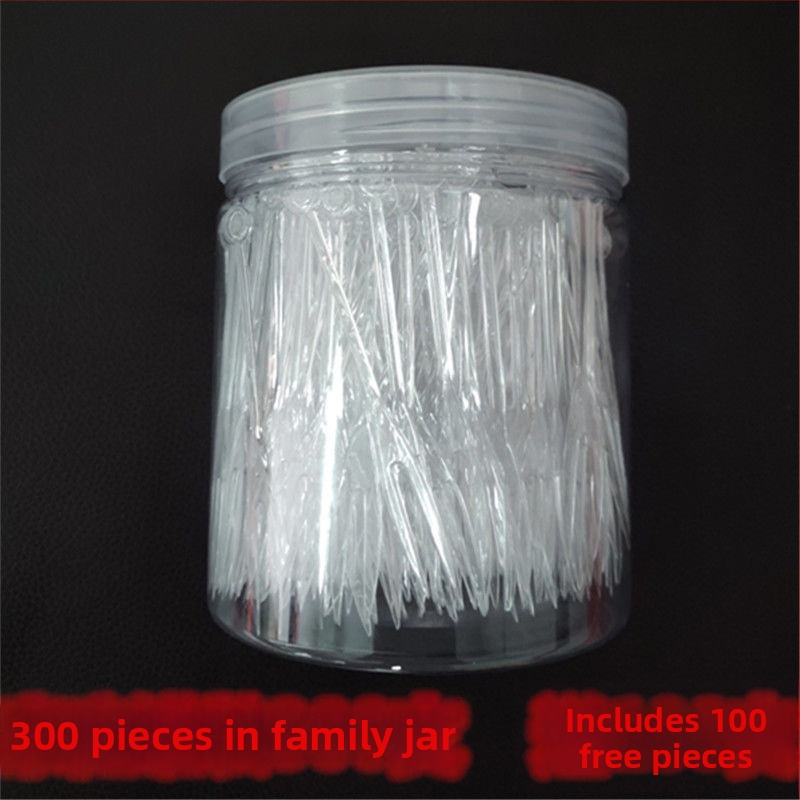 Set de furculițe de fructe de unică folosință, din plastic alimentar, stil nou chinezesc, finisaj oglindă, ambalare individuală