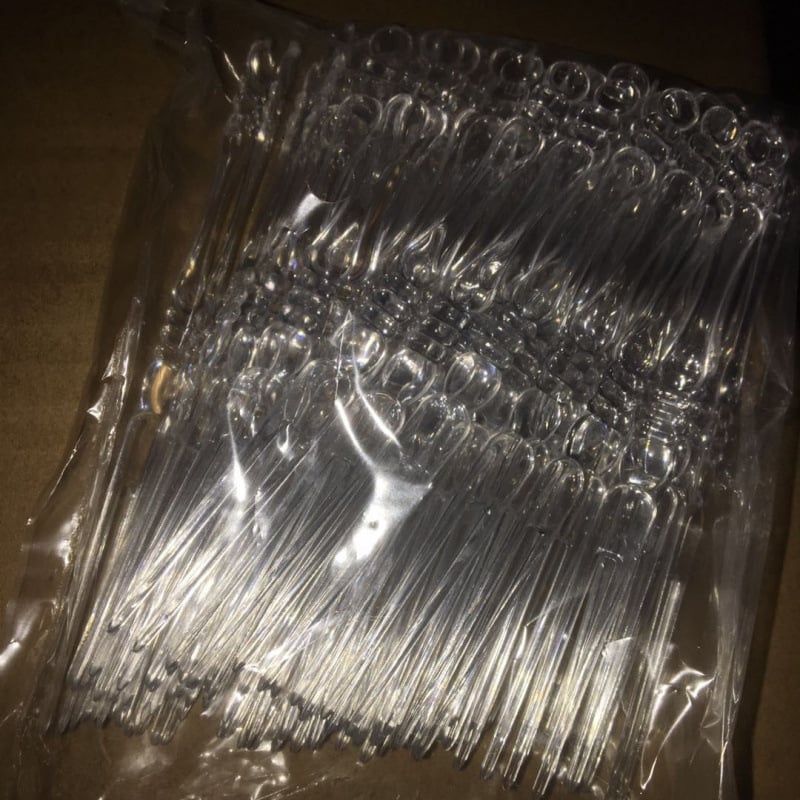 Set de furculițe de fructe de unică folosință, din plastic alimentar, stil nou chinezesc, finisaj oglindă, ambalare individuală