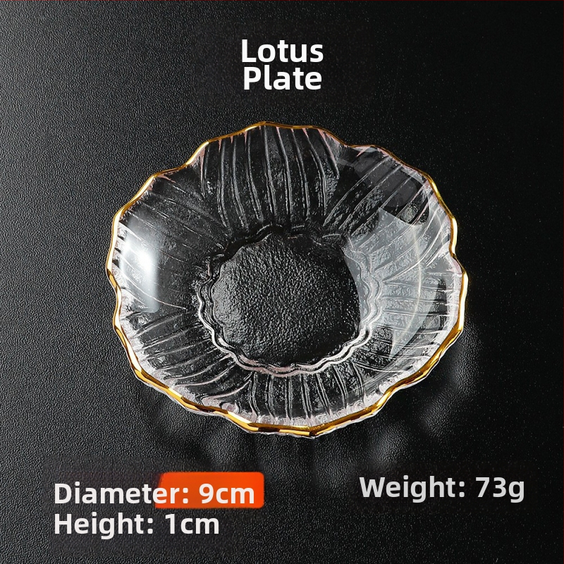 Sklenená miska na dip s ručne maľovaným povrchom, nepravidelného tvaru, v štýle Ins; vhodná pre jedlá, kávu a čaj.