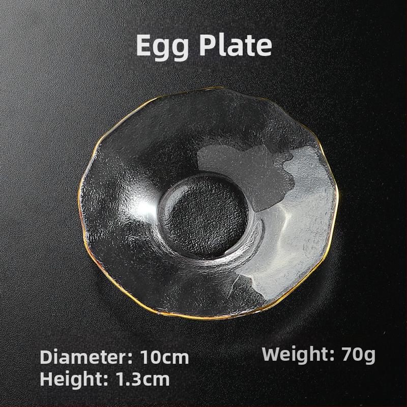 Sklenená miska na dip s ručne maľovaným povrchom, nepravidelného tvaru, v štýle Ins; vhodná pre jedlá, kávu a čaj.