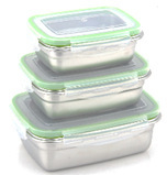 Nehrđajući čelični kružni kutija za obrok s poklopcem, za svježu pohranu hrane, s otisnutim logotipom i mogućnošću prilagodbe