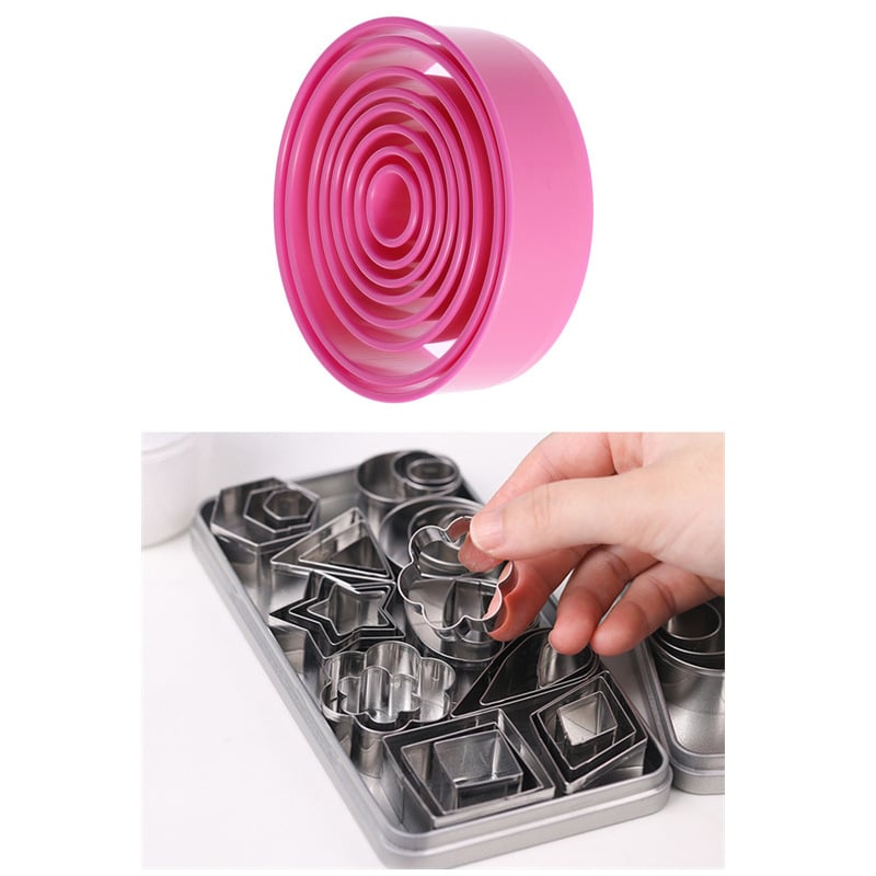 Σετ 38 τεμαχίων κυκλικών πλαστικών καλουπιών με δαντελένια άκρη, διπλής χρήσης για μπισκότα και φύλλα ζύμης για ντάμπλινγκ, υλικό: πλαστικό + ανοξείδωτο ατσάλι