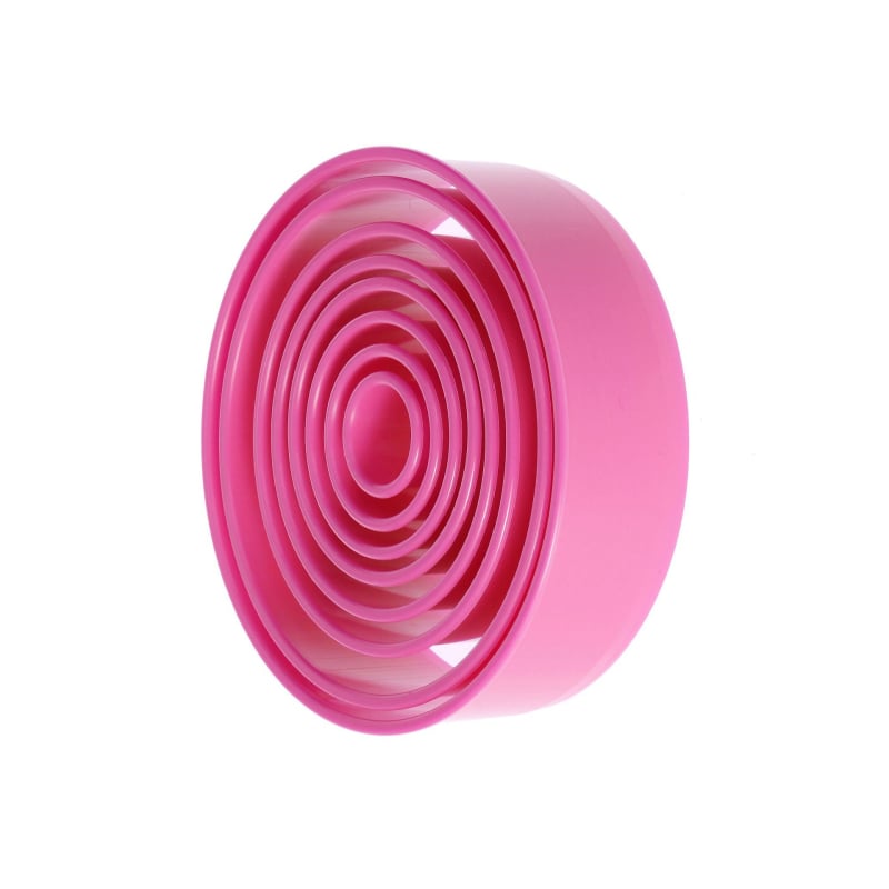 Σετ 38 τεμαχίων κυκλικών πλαστικών καλουπιών με δαντελένια άκρη, διπλής χρήσης για μπισκότα και φύλλα ζύμης για ντάμπλινγκ, υλικό: πλαστικό + ανοξείδωτο ατσάλι