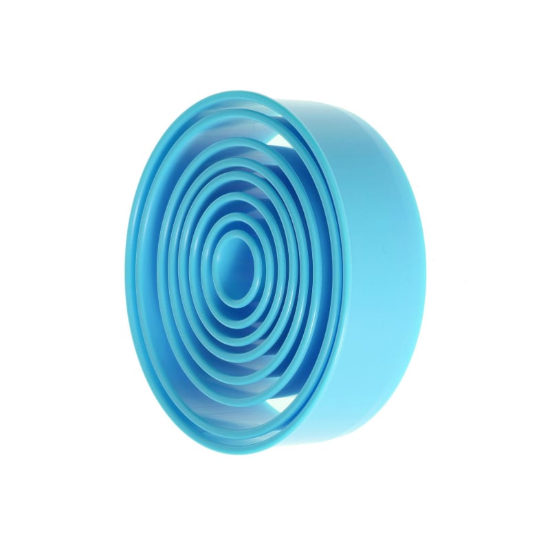 Σετ 38 τεμαχίων κυκλικών πλαστικών καλουπιών με δαντελένια άκρη, διπλής χρήσης για μπισκότα και φύλλα ζύμης για ντάμπλινγκ, υλικό: πλαστικό + ανοξείδωτο ατσάλι