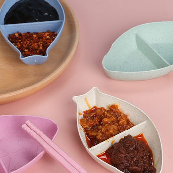 Japán-stílusú búzavesszőből készült mártótál, szabálytalan alak, mikrohullámú sütőben használható, modern minimalista dizájn