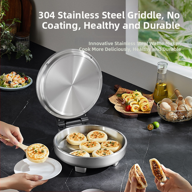 Ηλεκτρικό τηγάνι για ψήσιμο, ανοξείδωτος χάλυβας, διπλής όψεως θέρμανση, 220V/50Hz, μοντέλο LR-B3097, για 4-5 άτομα