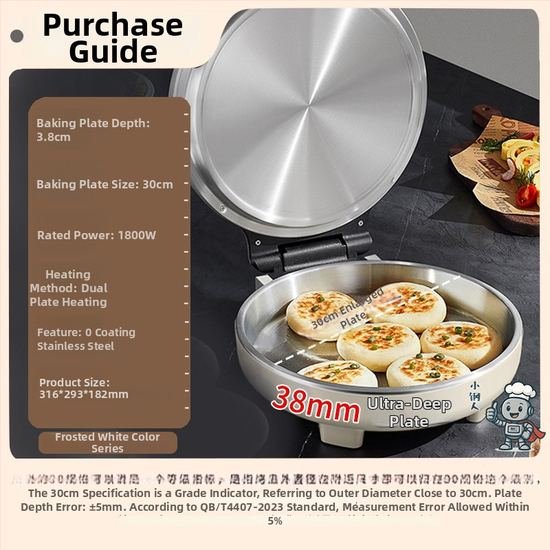 Ηλεκτρικό τηγάνι για ψήσιμο, ανοξείδωτος χάλυβας, διπλής όψεως θέρμανση, 220V/50Hz, μοντέλο LR-B3097, για 4-5 άτομα