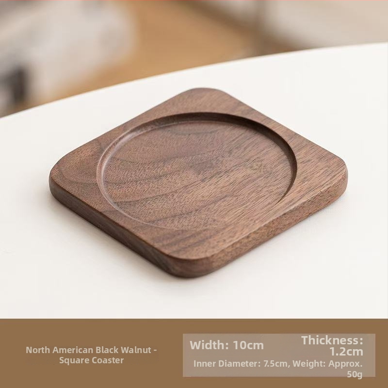 Jiahe súprava podložiek pod poháre z masívneho orechového dreva pre kung fu čajovú ceremoniu – moderný minimalistický dizajn čajových doplnkov