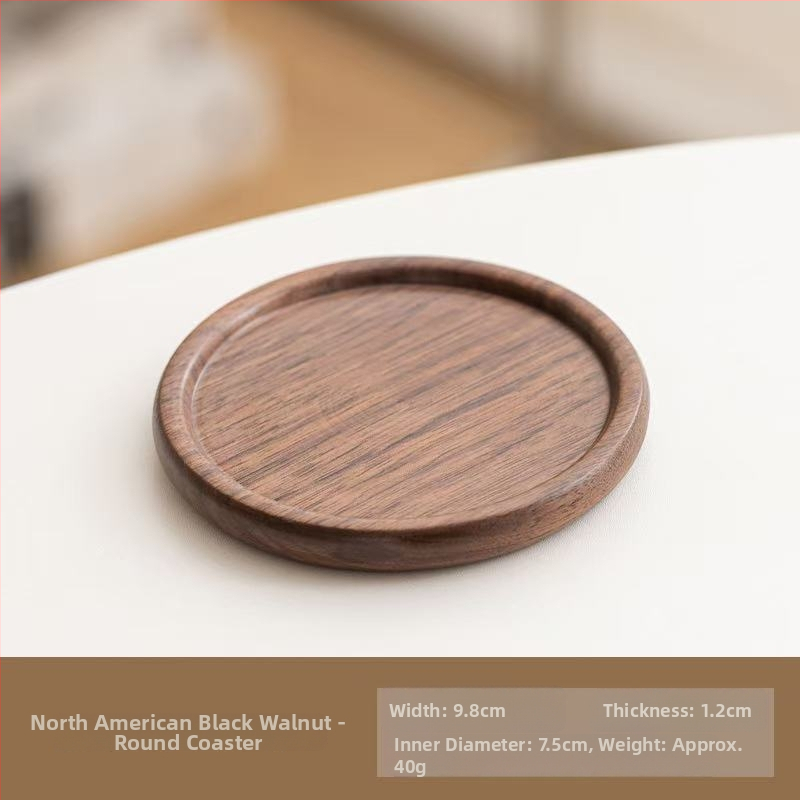 Jiahe súprava podložiek pod poháre z masívneho orechového dreva pre kung fu čajovú ceremoniu – moderný minimalistický dizajn čajových doplnkov
