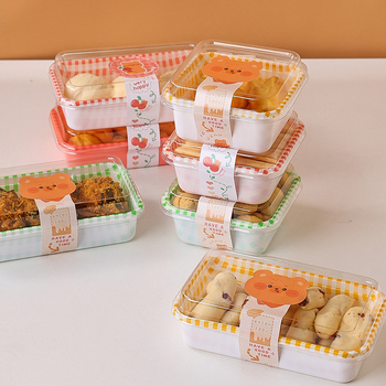 Jednokratna prenosna kutija za pakiranje tiramisu sendviča – papir, biološki razgradiva, ispis logotipa, prilagodba, podrijetlo Zhejiang