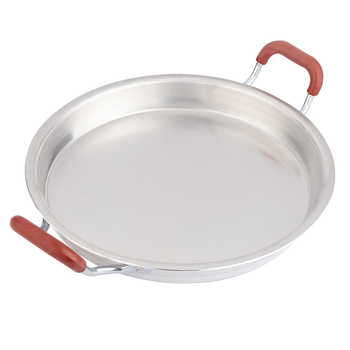 Τηγάνι από αλουμίνιο για τηγάνισμα με επίπεδο πυθμένα, χειροποίητο χυτό αλουμίνιο, αντικολλητική επίστρωση, συμβατό με γκάζι
