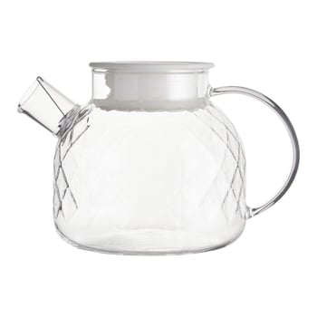 Staklena posuda za vodu s filtrom i set čajnika s šalicama — moderan stil, staklo, velika kapacitet, otporan na visoke temperature