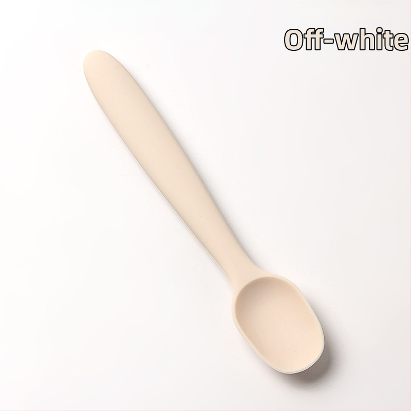 Detská miska zo silikónu na jedlo so sade príborov (vidlička a lyžička) — guľatá, vhodná do mikrovlnky, pre deti