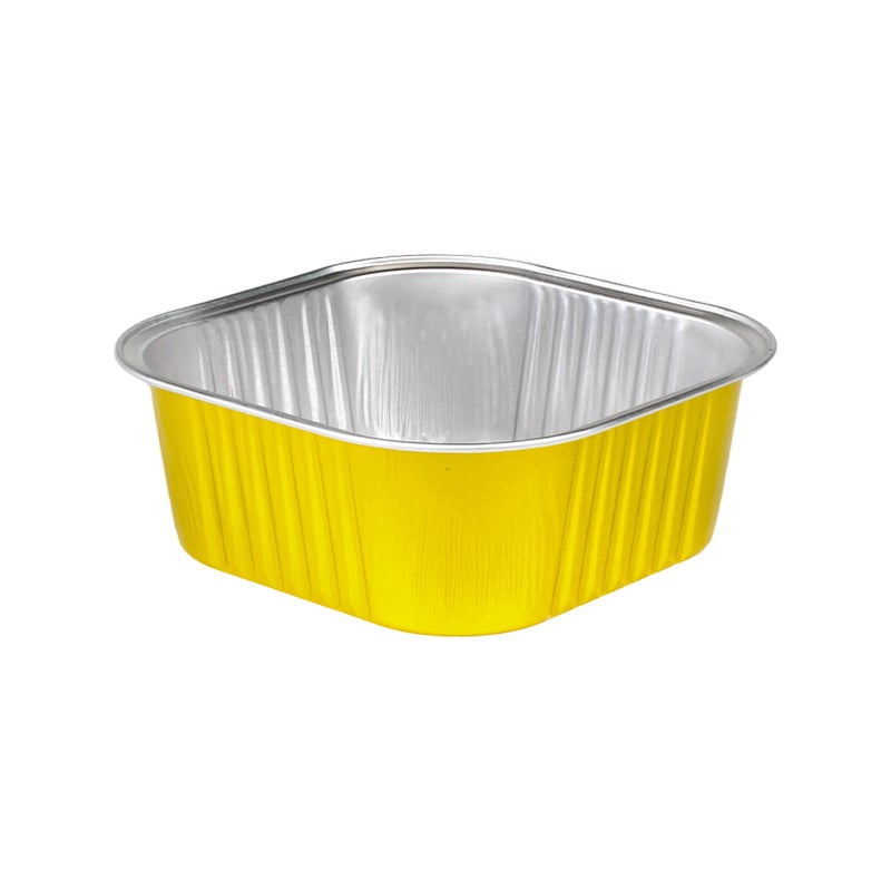 Κουτί μίας χρήσης από αλουμινόχαρτο τροφίμων, τετράγωνου σχήματος, χωρητικότητας 300 ml, με προσαρμοσμένο λογότυπο, 1000 τεμάχια ανά κιβώτιο