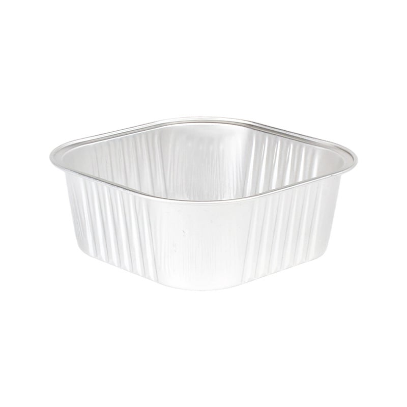 Κουτί μίας χρήσης από αλουμινόχαρτο τροφίμων, τετράγωνου σχήματος, χωρητικότητας 300 ml, με προσαρμοσμένο λογότυπο, 1000 τεμάχια ανά κιβώτιο