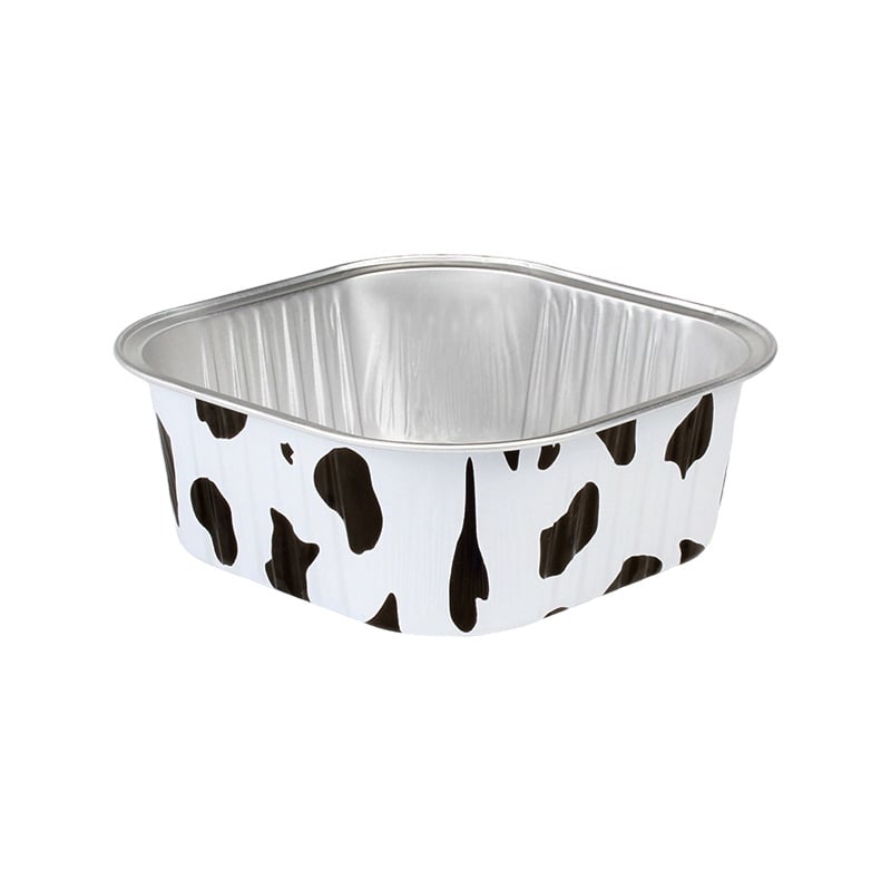 Κουτί μίας χρήσης από αλουμινόχαρτο τροφίμων, τετράγωνου σχήματος, χωρητικότητας 300 ml, με προσαρμοσμένο λογότυπο, 1000 τεμάχια ανά κιβώτιο