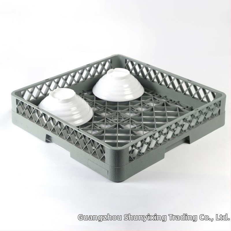 Košík na riad do umývačky, štvorcový plast, 25 hrotov, dizajn bez odtokových otvorov