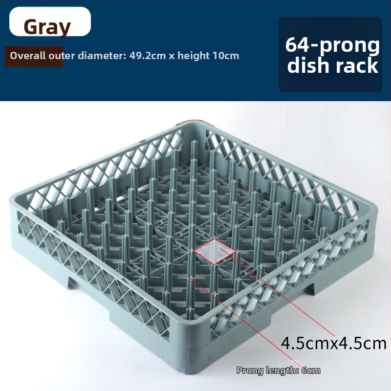 Košík na riad do umývačky, štvorcový plast, 25 hrotov, dizajn bez odtokových otvorov