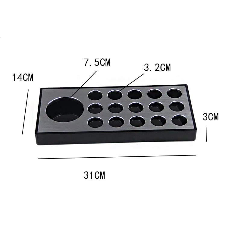 Μεταλλικό επιτραπέζιο σετ KTV: βάση μικροφώνου, θήκη χαρτοπετσετών, τασάκι και φωτιζόμενη βάση για φρούτα