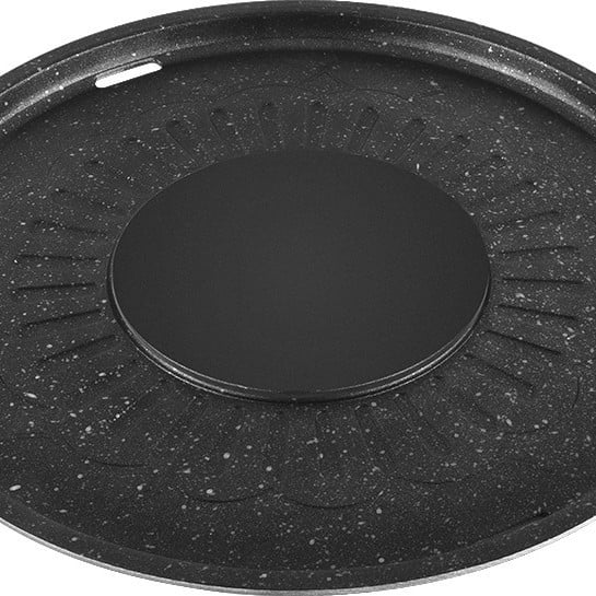 Ολοκληρωμένο χωρίς καπνό ηλεκτρικό γκριλ και πλάκα για κατσαρόλα, κυκλικού σχήματος αλουμινένιο αντικολλητικό, πολλαπλών χρήσεων, βάρος 1,65 kg, προσαρμοσμένη επεξεργασία