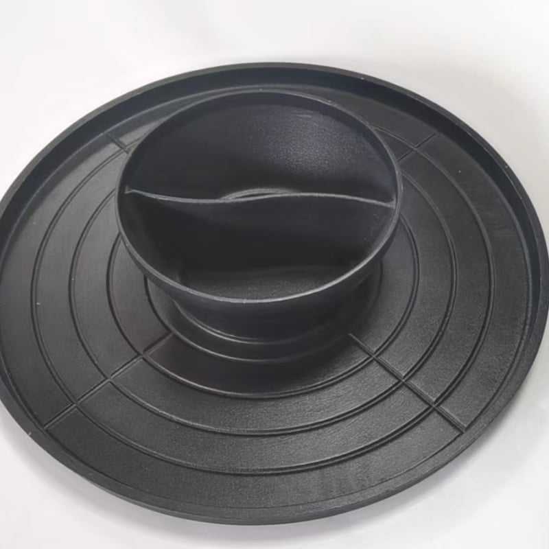 Ολοκληρωμένο χωρίς καπνό ηλεκτρικό γκριλ και πλάκα για κατσαρόλα, κυκλικού σχήματος αλουμινένιο αντικολλητικό, πολλαπλών χρήσεων, βάρος 1,65 kg, προσαρμοσμένη επεξεργασία