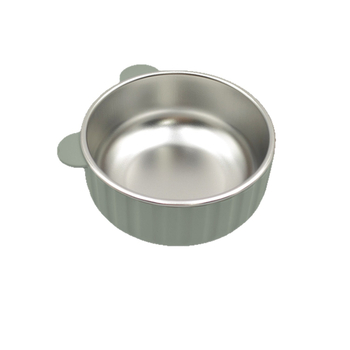 Vas de silicon pentru bebeluți cu inserție detașabilă anti-arși, strat interior ceramic sau oțel inoxidabil, pachet 2 bucăți, de la 6 luni