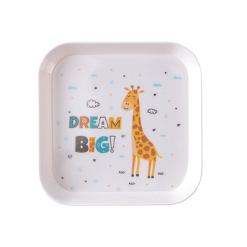 Чиния за плодове от меламин, квадратна форма, надглазурно покритие, печатано лого, неподходяща за микровълнова