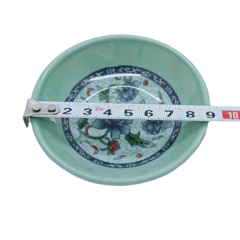 Меламинов съд за дип, кръгъл, флорален принт, ретро стил, за подправки