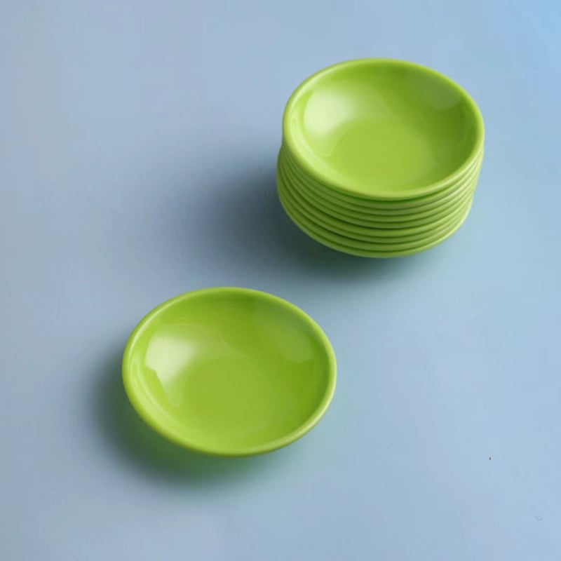 Меламинов съд за дип, кръгъл, флорален принт, ретро стил, за подправки