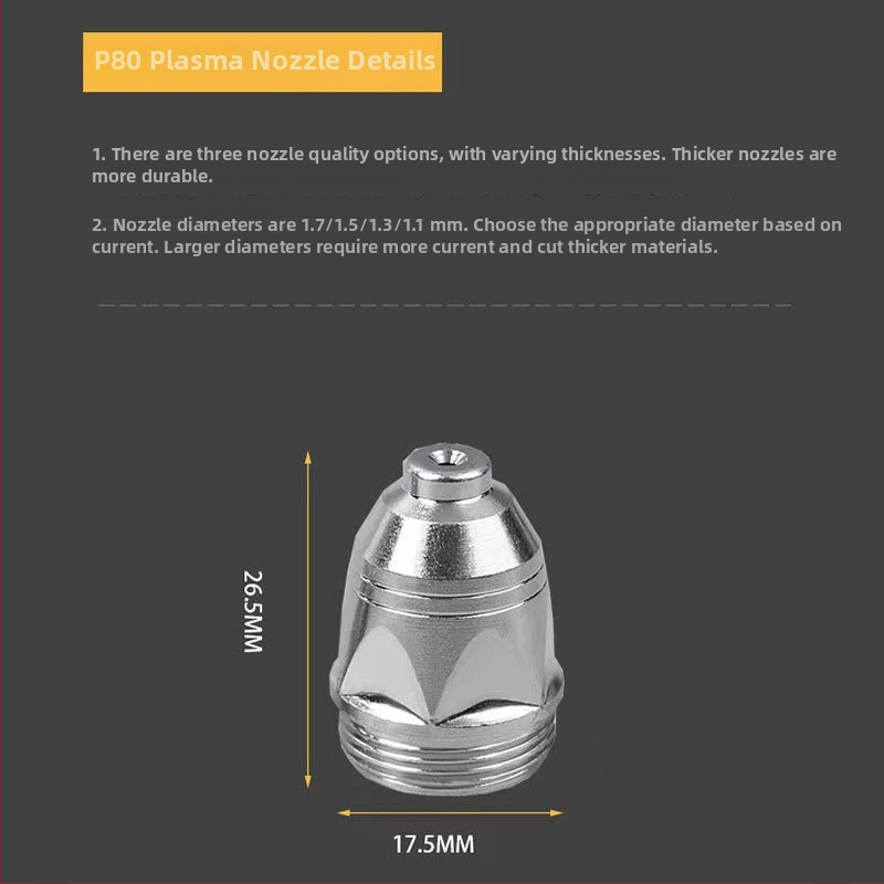 Hanjiang P80 LGK-100 plazmová rezacia dýza, kontaktného typu, pre rezanie rôznych kovov