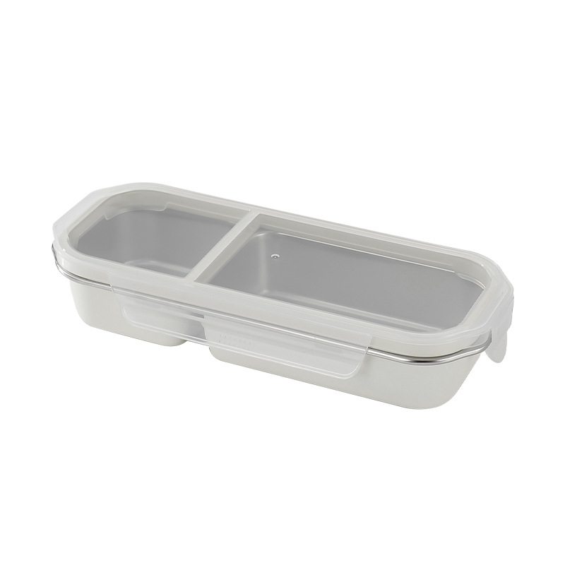 Platinum 304 nehrđajući čelik kutija za obrok, pravokutni oblik, dvodjelna ili trodjelna, mikrovalna sigurnost, održava toplinu hrane