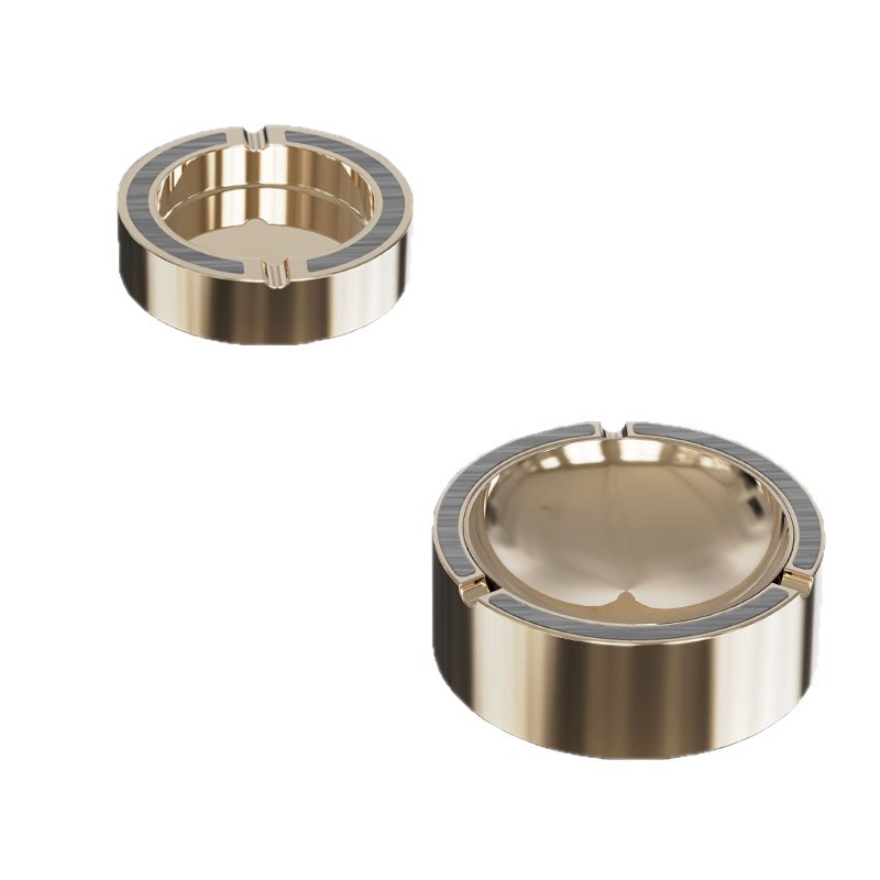 Rozsdamentes acél mikrofonállvány hamuval és pohártartóval – KTV asztali dekoráció, modern letisztult stílus, tároló funkció, 500 g