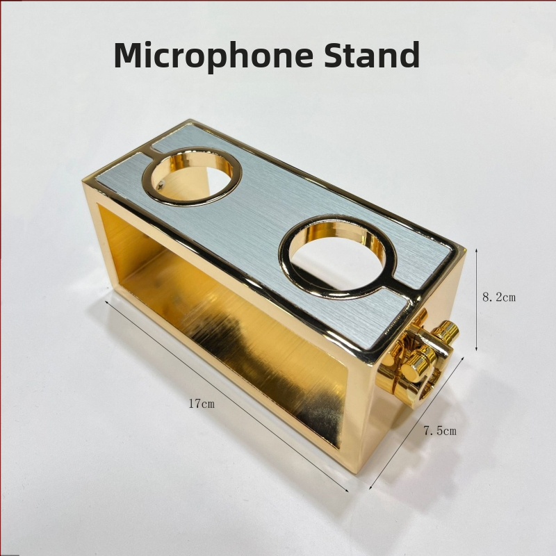 Rozsdamentes acél mikrofonállvány hamuval és pohártartóval – KTV asztali dekoráció, modern letisztult stílus, tároló funkció, 500 g