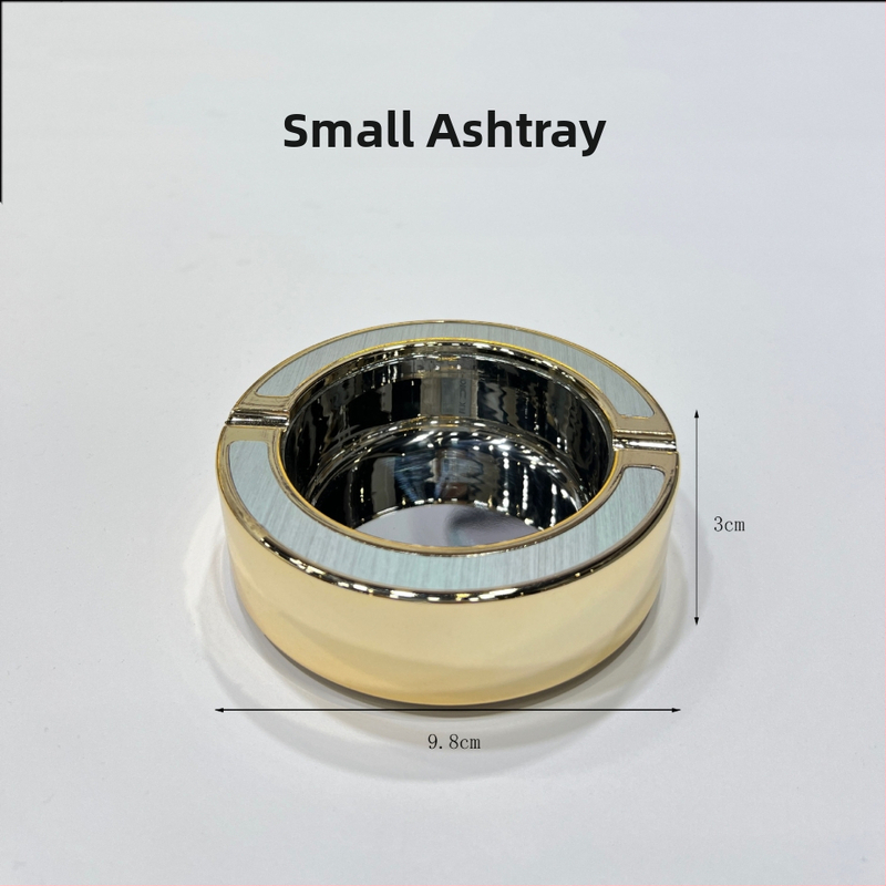 Rozsdamentes acél mikrofonállvány hamuval és pohártartóval – KTV asztali dekoráció, modern letisztult stílus, tároló funkció, 500 g