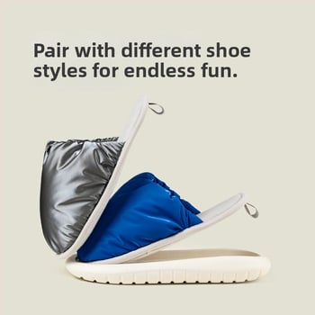 Unisex domáce papuče v korejskom štýle, vrchný materiál z down cloth, podrážka EVA, stielka z bavlny, teplé (Vrchný materiál: down cloth; podrážka: EVA; stielka: bavlna; štýl: korejský; teplo)