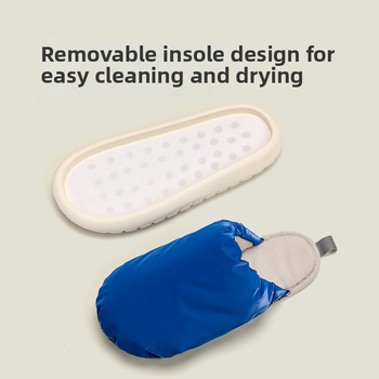 Unisex domáce papuče v korejskom štýle, vrchný materiál z down cloth, podrážka EVA, stielka z bavlny, teplé (Vrchný materiál: down cloth; podrážka: EVA; stielka: bavlna; štýl: korejský; teplo)