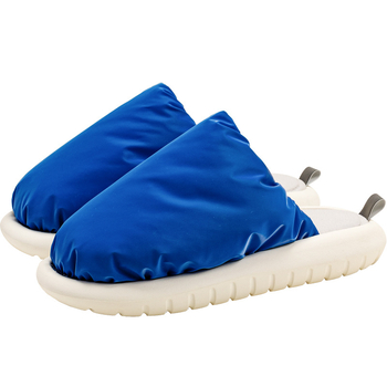 Unisex παντόφλες εσωτερικού χώρου σε κορεάτικο στυλ, επάνω από ύφασμα down, σόλα EVA, εσωτερικό από βαμβάκι, ζεστά (Upper: down cloth; Sole: EVA; Insole: cotton; Style: Korean; Warmth)