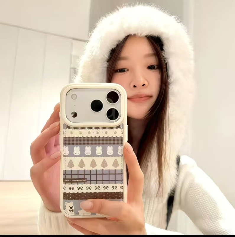 Náramok na zápästie pre telefón s dizajnom Fair Isle Miffy Rabbit, kompatibilný s Xiaomi zariadeniami — Materiál: mäkké lepidlo, Spracovanie: otlačok, Ochrana proti pádu